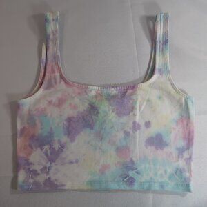 BillaBong Tie Dye Tiedye Crop Tank Top Stay Sunny Shirt Multicolor Women M Mediu